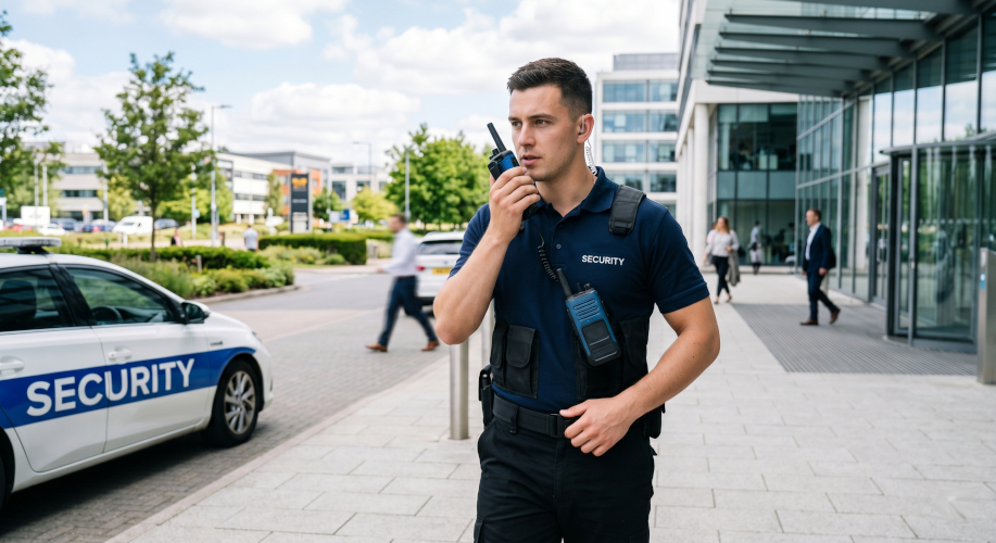Security Guard Communicating