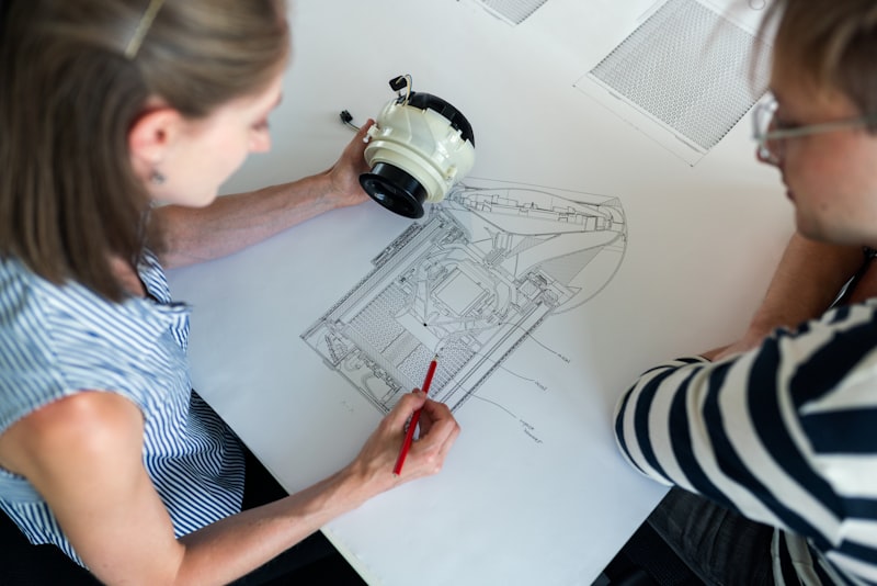Engineer looking at tablet